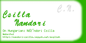 csilla nandori business card